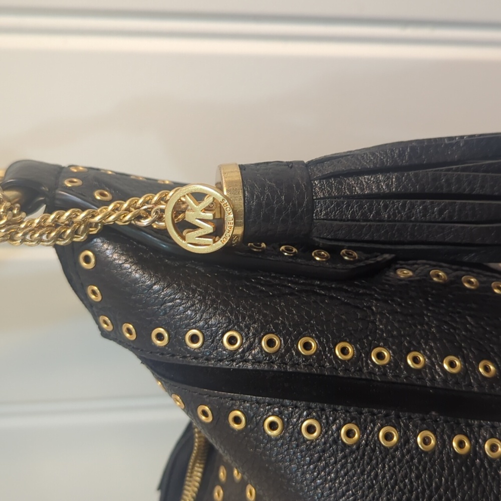 Michael Kors Brooklyn Grommet Leather Crossbody Handbag NWT - Picture 3 of 13